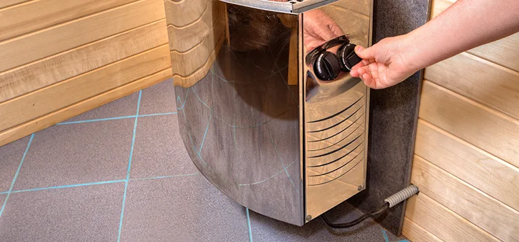 Floor-mounted sauna heater Installation in Port Hope, Ontario