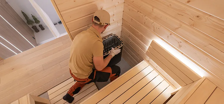Finnish Sauna Ceiling Installation in Port Hope, Ontario