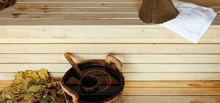 Fir Wood Sauna Ceiling Installation in Port Hope, Ontario